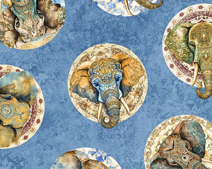 Kindred Spirits – Elephant Medallions in French Blue Q3