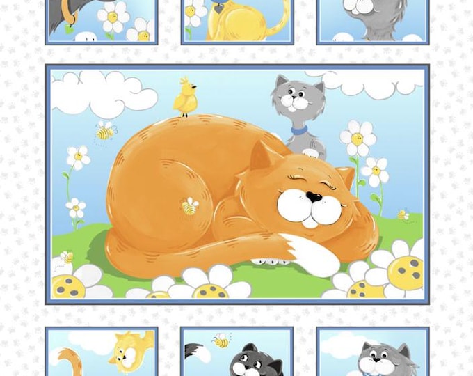 Kitty the Cat 36' Quilt Panel by Clothwork SB20390-100