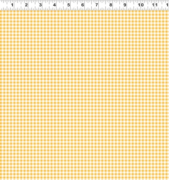 Clothworks SB20268-310 - Gingham Check Fabric – Yellow Cotton Gingham
