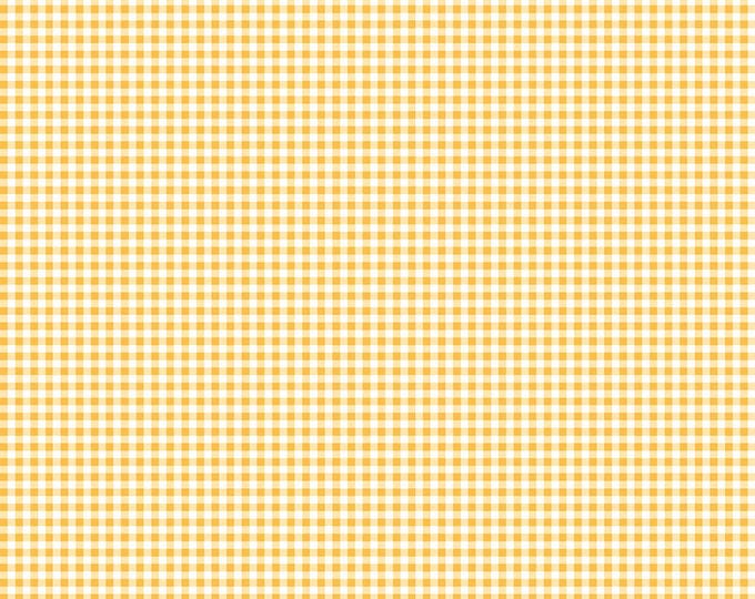Clothworks SB20268-310 - Gingham Check Fabric – Yellow Cotton Gingham