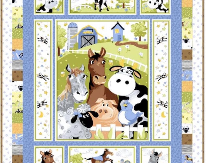 Pasture Pals – Barnyard Blues Quilt Kit