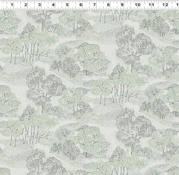 Clothworks Perspective Digital Woodland Fabric Y4000-110
