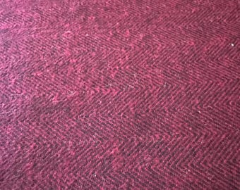 Burgundy Herringbone Woven Fabri 221B