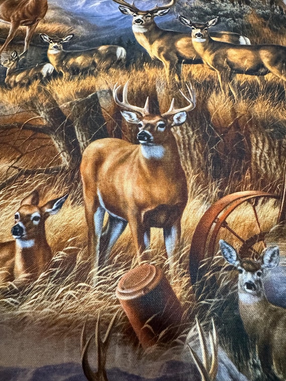 Woodland Deer Scenic Fabric 199