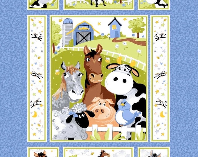 Barnyard Blues 36" Quilt Panel SB20413-760