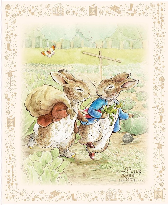 Peter Rabbit Quilt Kit – Peter’s Garden Adventures – 68x77 Quilt Kit