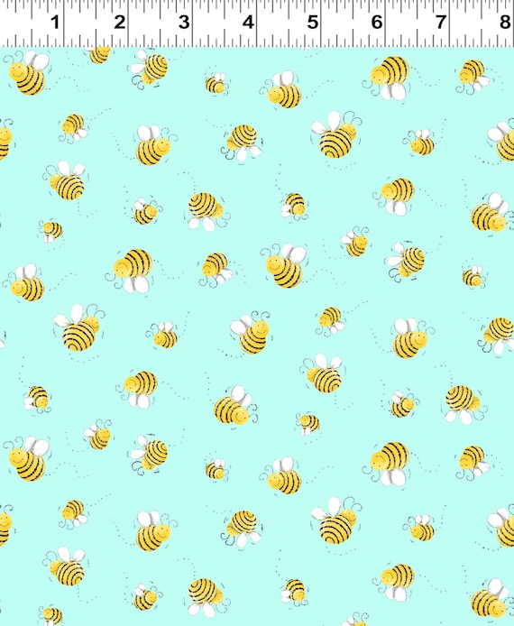 Clothworks SusyBee Susy Bees SB20197-930 Aqua