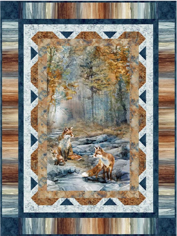 Northcott Fox Den – Leash on Life Quilt Kit PTN3524