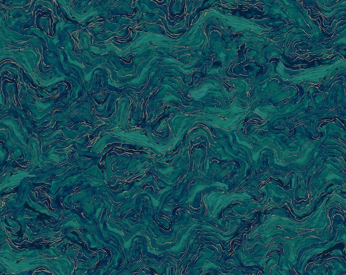 Northcott Fabric – Midas Touch Collection Teal CM26835-68