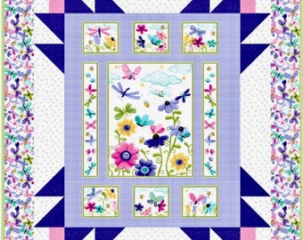 Flutter the Butterfly Quilt Kit in Lilac