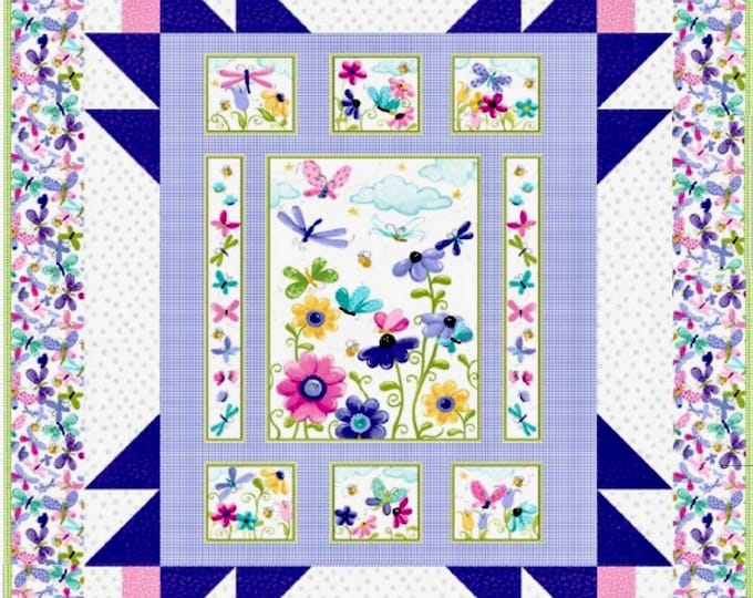 Flutter the Butterfly Quilt Kit in Lilac