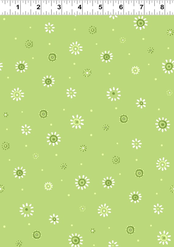 Clothworks SB20104-835 - Sunburst Dot Fabric – Soft Green Cotton