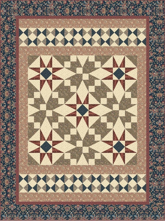 Canterbury Archival Quilt Fabric Kit – Romantic Vintage Florals – Heirloom Style Quilt – QT Fabrics Classic Collection