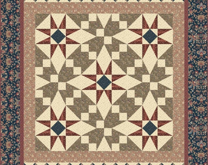 Canterbury Archival Quilt Fabric Kit – Romantic Vintage Florals – Heirloom Style Quilt – QT Fabrics Classic Collection