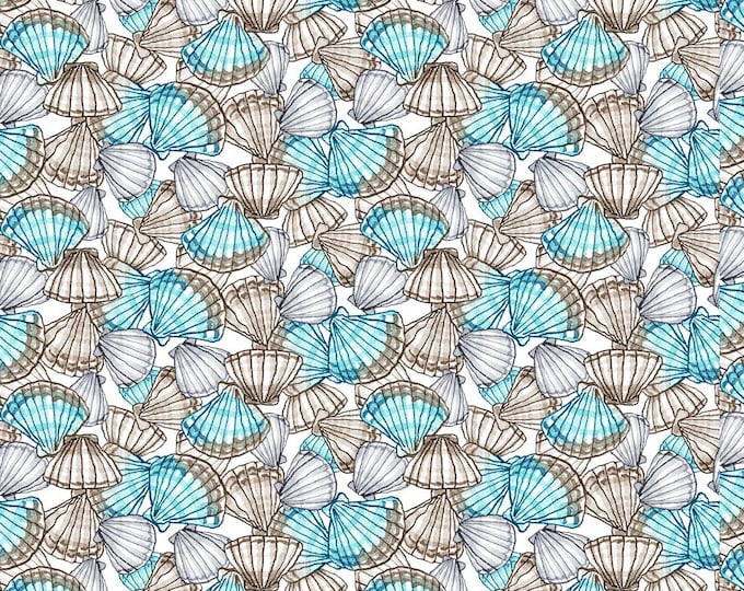 Clothworks Sandy Toes Collection Packed Shells Y4047-62