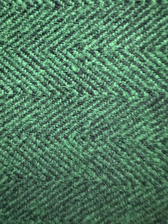 Green Herringbone Flannel Fabric – Soft Brushed Cozy Woven – Apparel, Quilting, Crafts 344