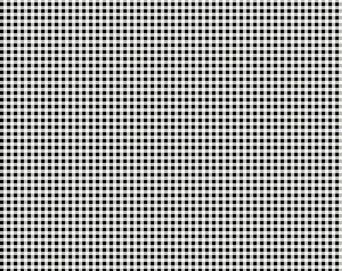 Clothworks SB20268-199 - Gingham Check Fabric – Black Cotton Gingham