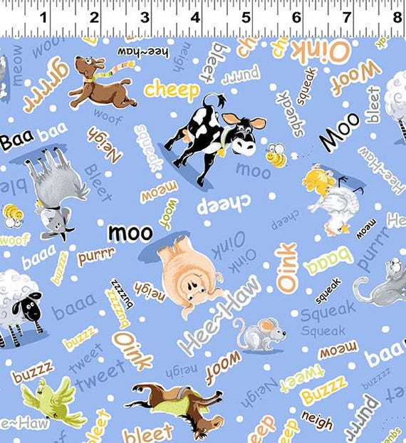 Clothworks SusyBee Barnyard Blues Fabric Collection SB20415-760
