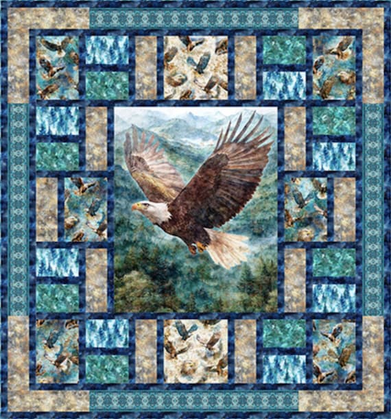Eagle-Eye View Quilt Kit Top & Binding Only 55"x59"