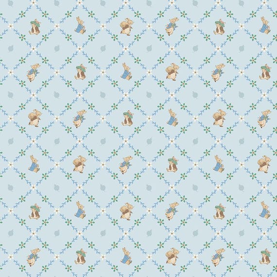 Peter Rabbit & Benjamin Bunny fabric collection by Riley Blake Designs C17254-Blue