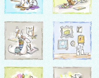 Art Club 24" Digital Panel w/9 Blocks by Clothworks Y3641-55