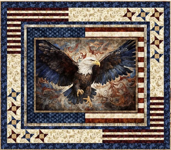 Stars Around 1776 Quilt Kit Top & Binding Only 48"x55"