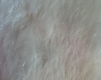 White Faux Fur Trimming 4"