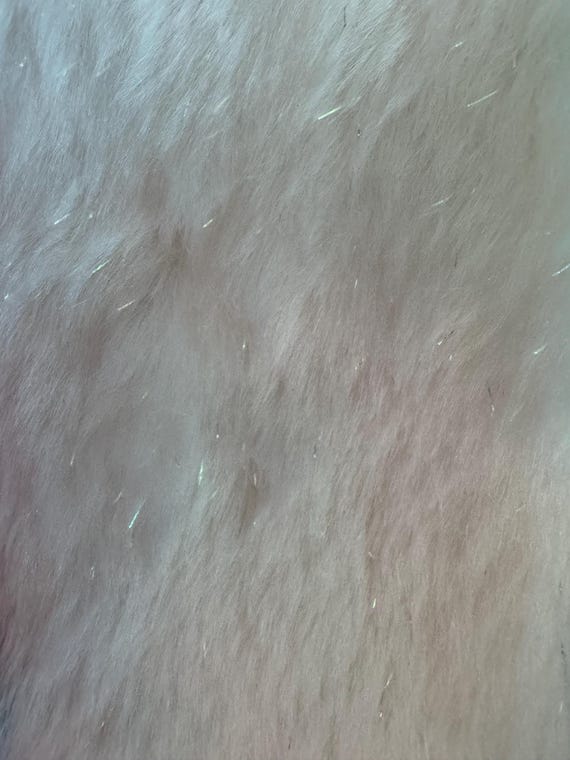 White Faux Fur Trimming 4"