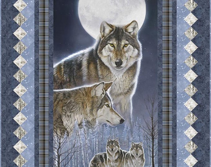 Northcott – Wild at Heart Wolf Quilt Kit Top and Binding