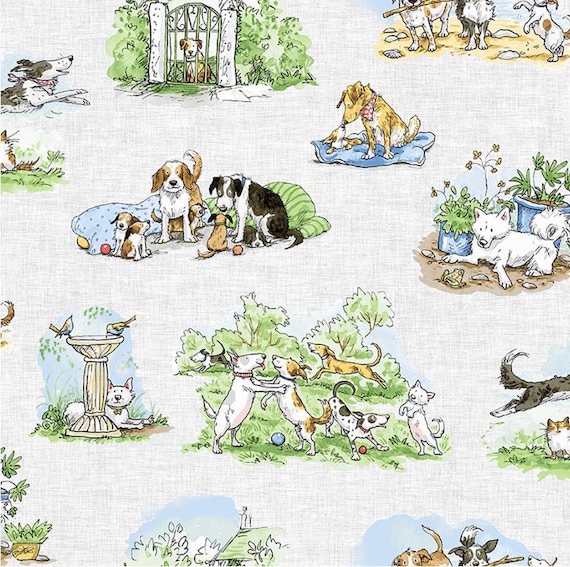 A Day in the Park by Clothworks Y3875-116 Mist Gray