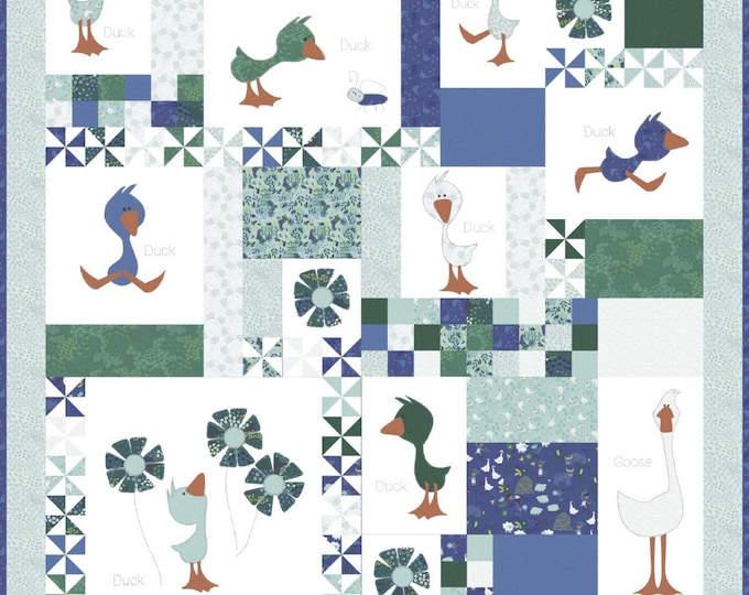 Duck Duck Goose – Machine Embroidery Block of the Month Quilt Kit
