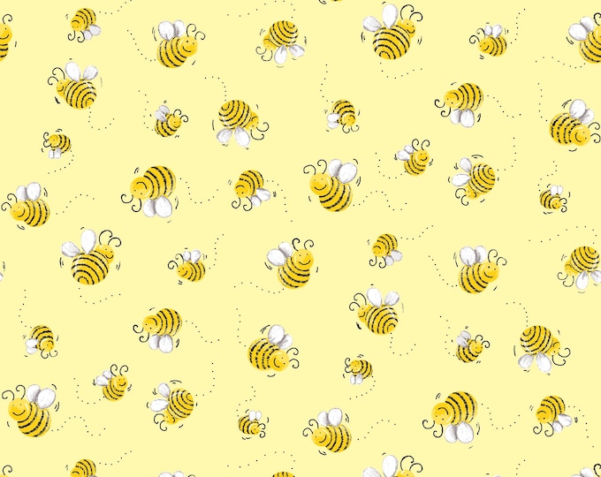 Clothworks SusyBee Susy Bees SB20197-310 Yellow