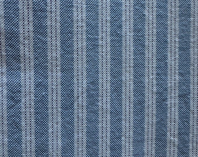 Blue & White Stripe Fabric – Timeless Vertical Stripe 330