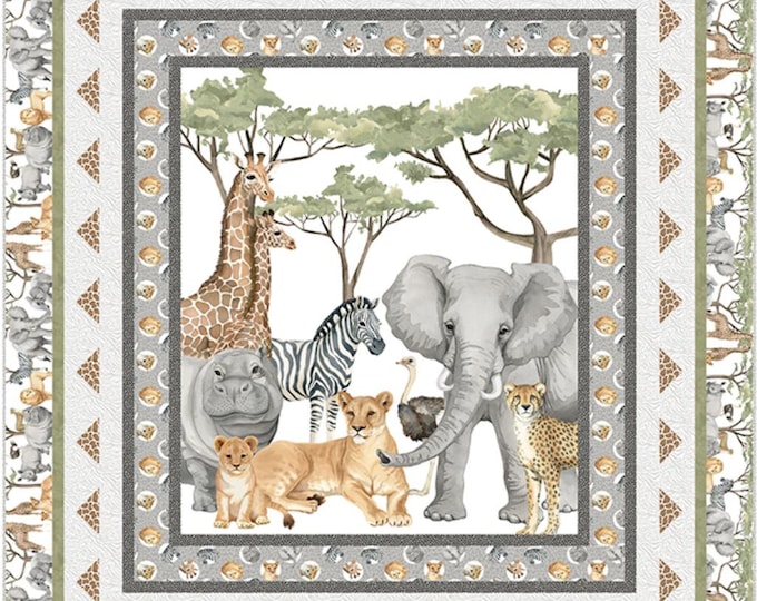 Northcott Wild One  Quilt Kit with Fabric and Pattern for Quilt Top and Binding