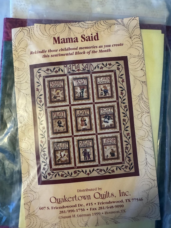 Mama Said Quilt Kit