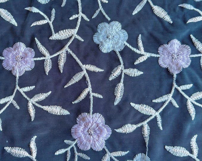 Delicate Floral Embroidered Mesh 170
