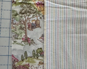 ursery Rhyme & Pastel Stripe Flannel Bundle – 7/8 yd + 3/4 yd 333