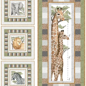 "Northcott Wild One ""Stretch"" Panel mit koordinierender Kissen-Kit von Laureen Smith."