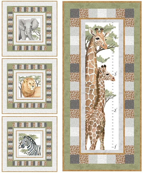 Northcott Wild One "Stretch" Panel with Coordinating Pillow Kit by Laureen Smith