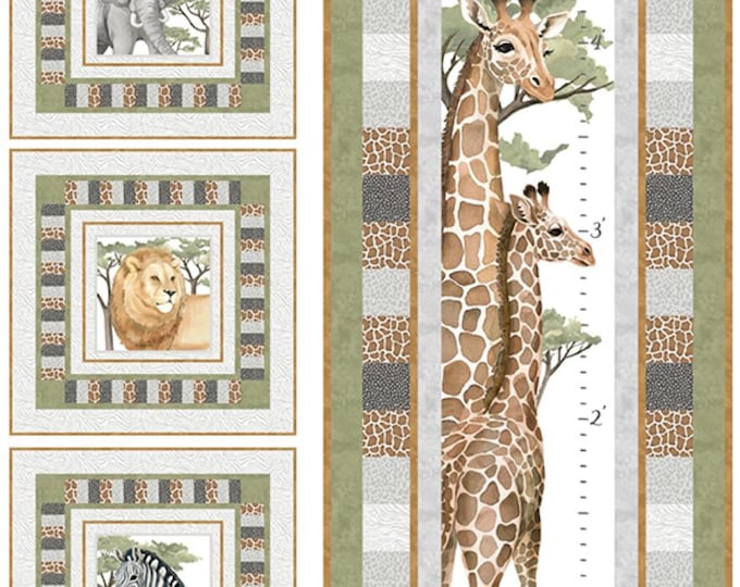 Northcott Wild One "Stretch" Panel with Coordinating Pillow Kit by Laureen Smith