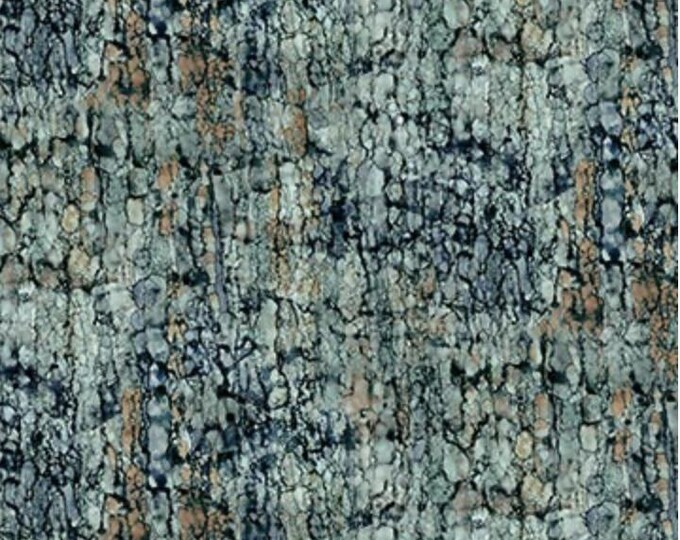 Northcott Lone Wolf Bark Texture Blue DP27188-44
