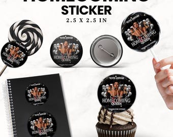 Vote Homecoming Stickers, Class Campaign Sticker, Class Campaign, Homecoming Campaign, Vote Homecoming Queen, Stickers, Canva Template