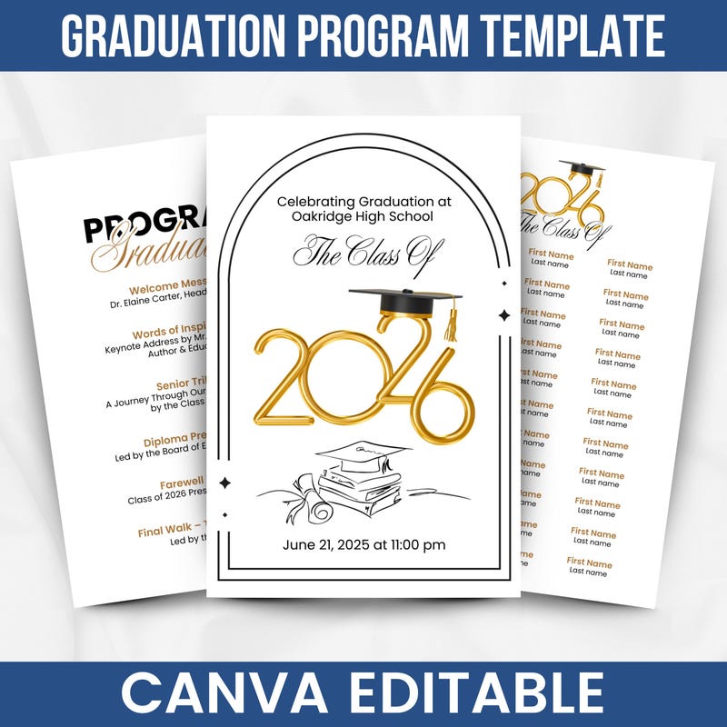 Class Reunion Program Template - Etsy