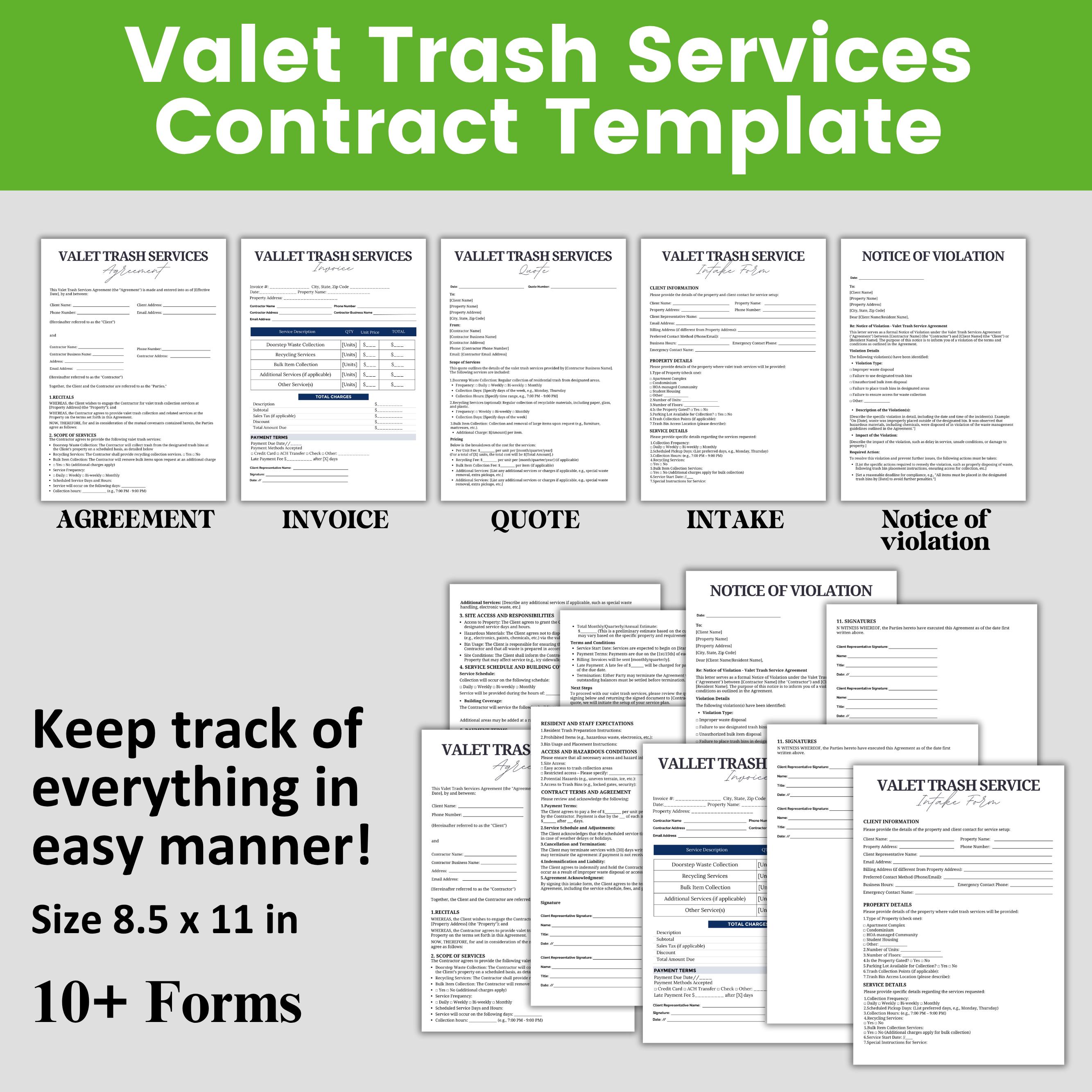 All in One Trash Bin Cleaning Business Bundle | SOP and Template Kit ...
