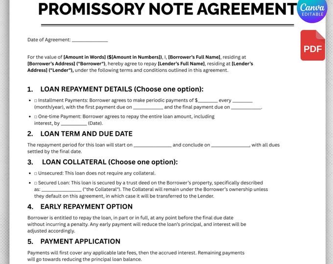 Pemassery Note.pdf Promissory Note Forms - Promissory Note Templates -PDF and Word Doc ...