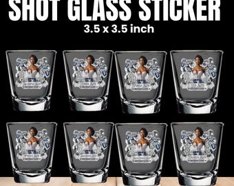 Shot Glass Sticker Template Diamond and Pearls Shot Glass Editable Template Customizable Shot glass Design,Shot Glass Sticker Template