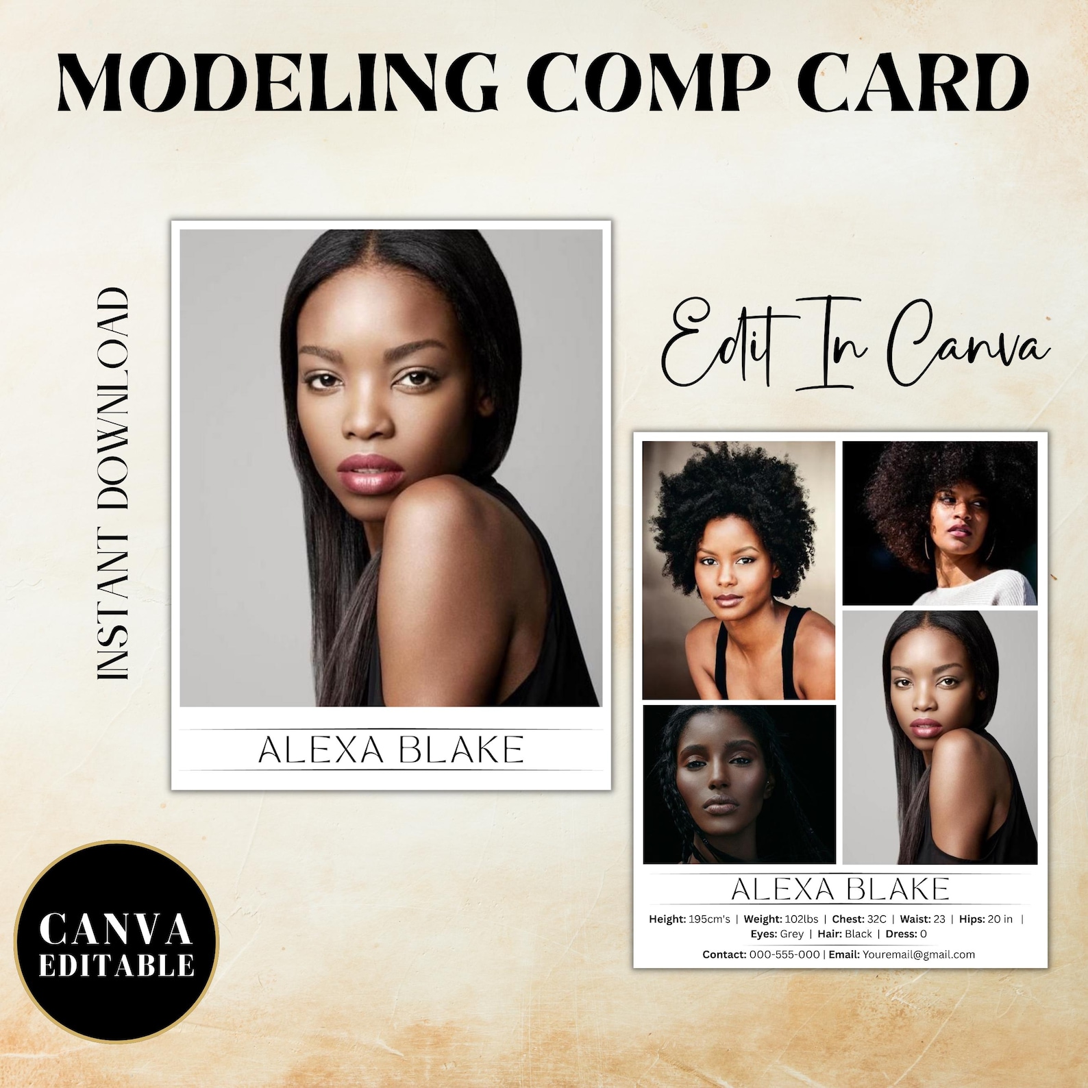 Model Comp Card Back Comp Card, Model Comp Card Template, Zed Card for Models Template ...
