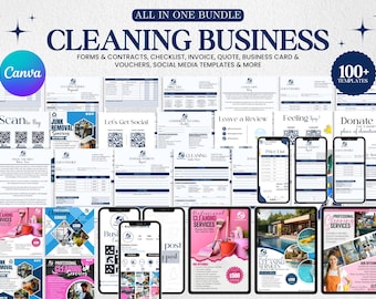 Cleaning business Bundle, Cleaning Forms bundle, Cleaning Service agreement, Cleaning Business Flyer, Cleaning Social media Posts