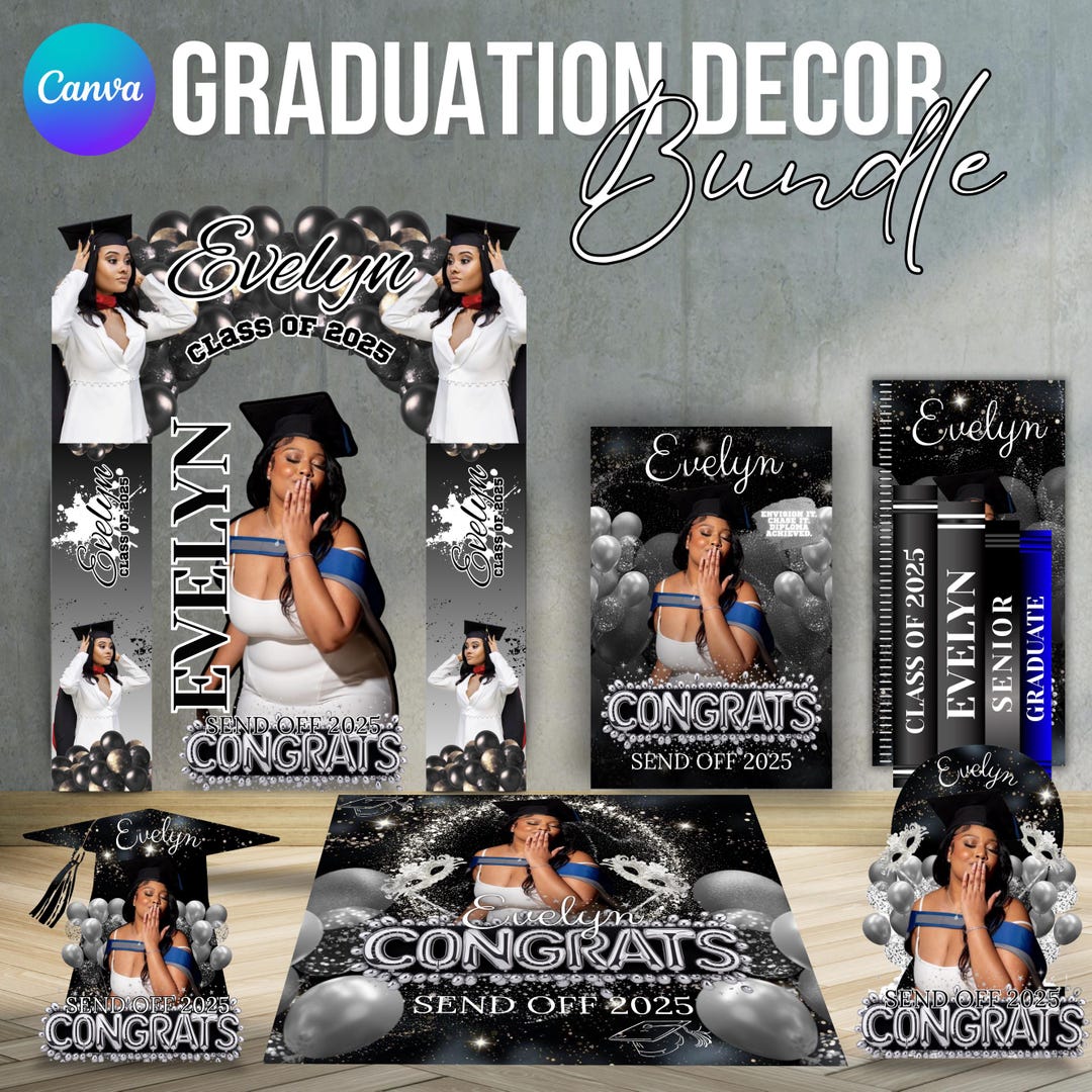 Custom Graduation Decor Bundle, Grad Entrance Arch, Congrats Grad ...