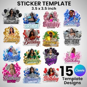 Zodiac Birthday Designs Bundle, Styrofoam Cup Sticker, Shot Glass, and T-Shirt Designs, Horoscope Sublimation Design Canva Editable Template